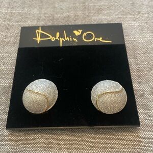 Dolphin Ore Silver and Gold Earrings